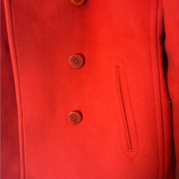 Vintage LL Bean Women’s Lambswool Red Thinsulate Insulated Peacoat Size 8P